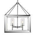 Golden Lighting Smyth 4 Light Chandelier in Chrome with Clear Glass 2074-4 CH-CLR